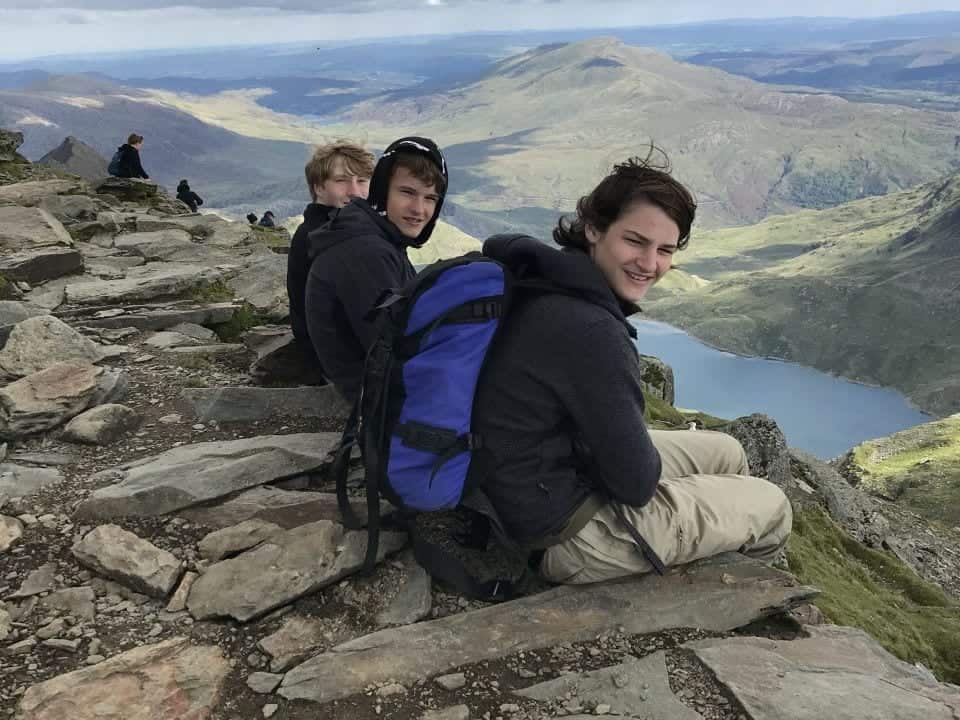 Pupils climbing the Three Peaks, Wales