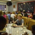 Rookwood boarding school dinner. Primary, secondary school. Andover, Hampshire.