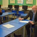 Rookwood School one to one. Covid measures. Andover, Hampshire.