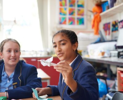 Two girls at Rookwood School