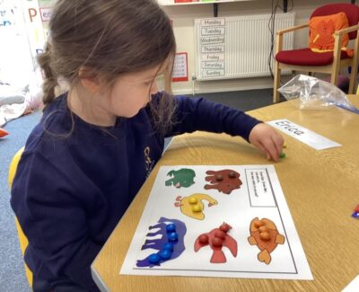 Reception child working